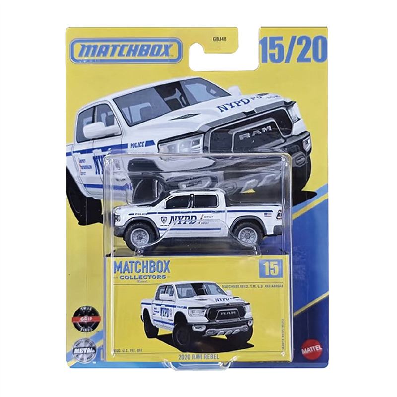 Battery Case Storage - Mattel Matchbox Asli 1/64 Mobil Polisi