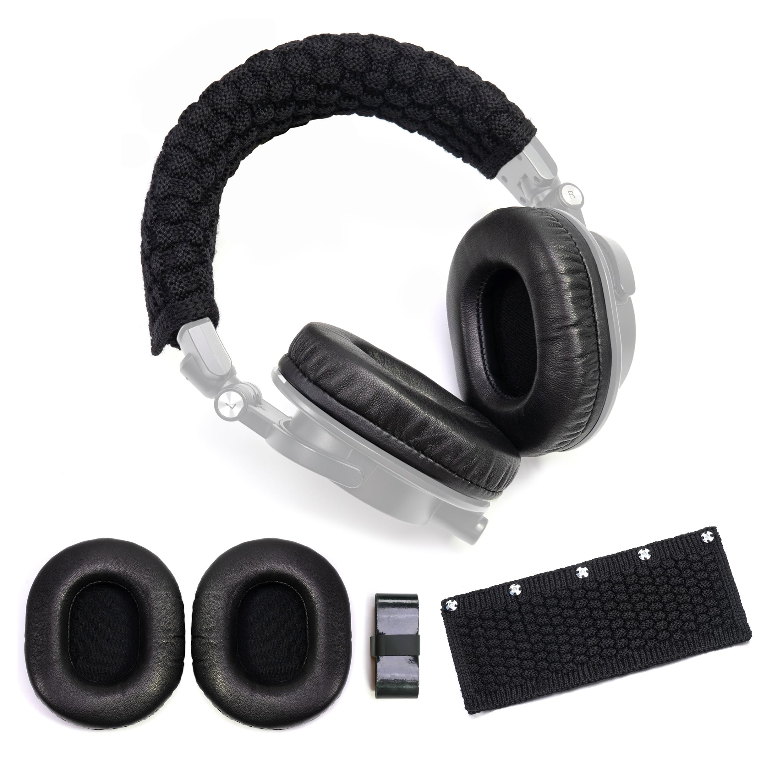 Audio Technica Headphone Ath-M50X - Kit sarung bantal ikat kepala wol