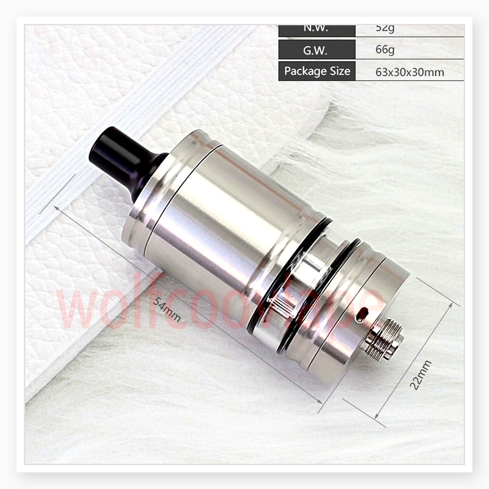 Wolfcoolvape Lindy RTA 5ml Tan - Vaping Air ulasan dan harga
