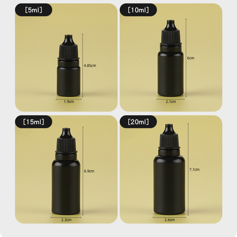 5 buah botol plastik hitam 5-2 - Juice Bottle Dropper ulasan dan harga